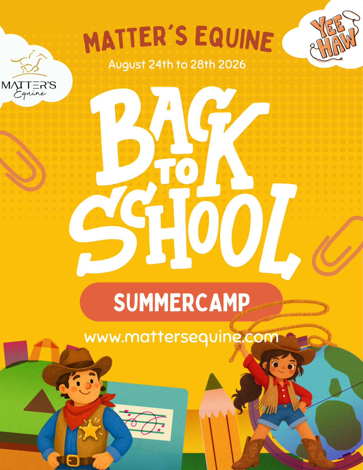 Back to school summer camp - August 24th to 28th