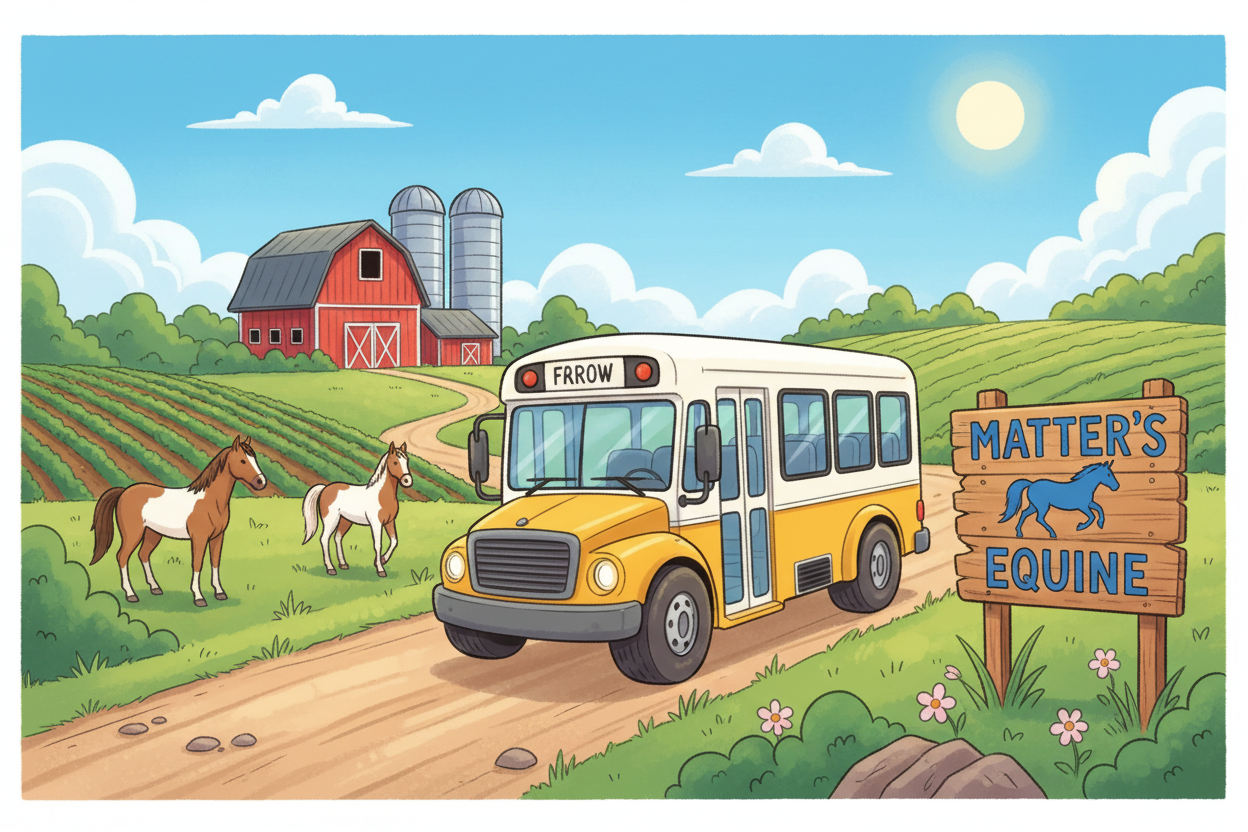 Change the sign to read "Matter's Equine"